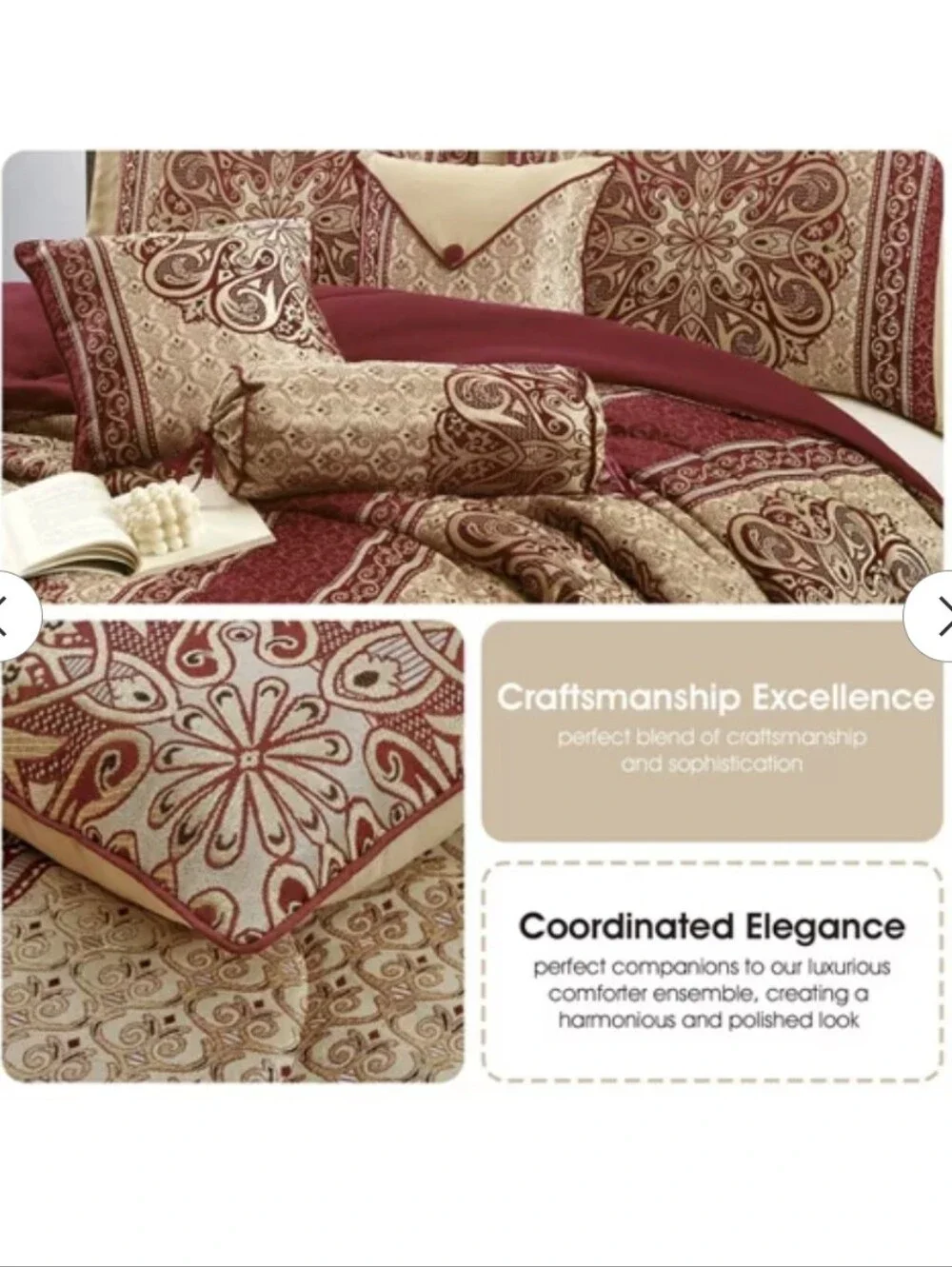 Nanshing 9pc Queen Myhand Comforter Set Red